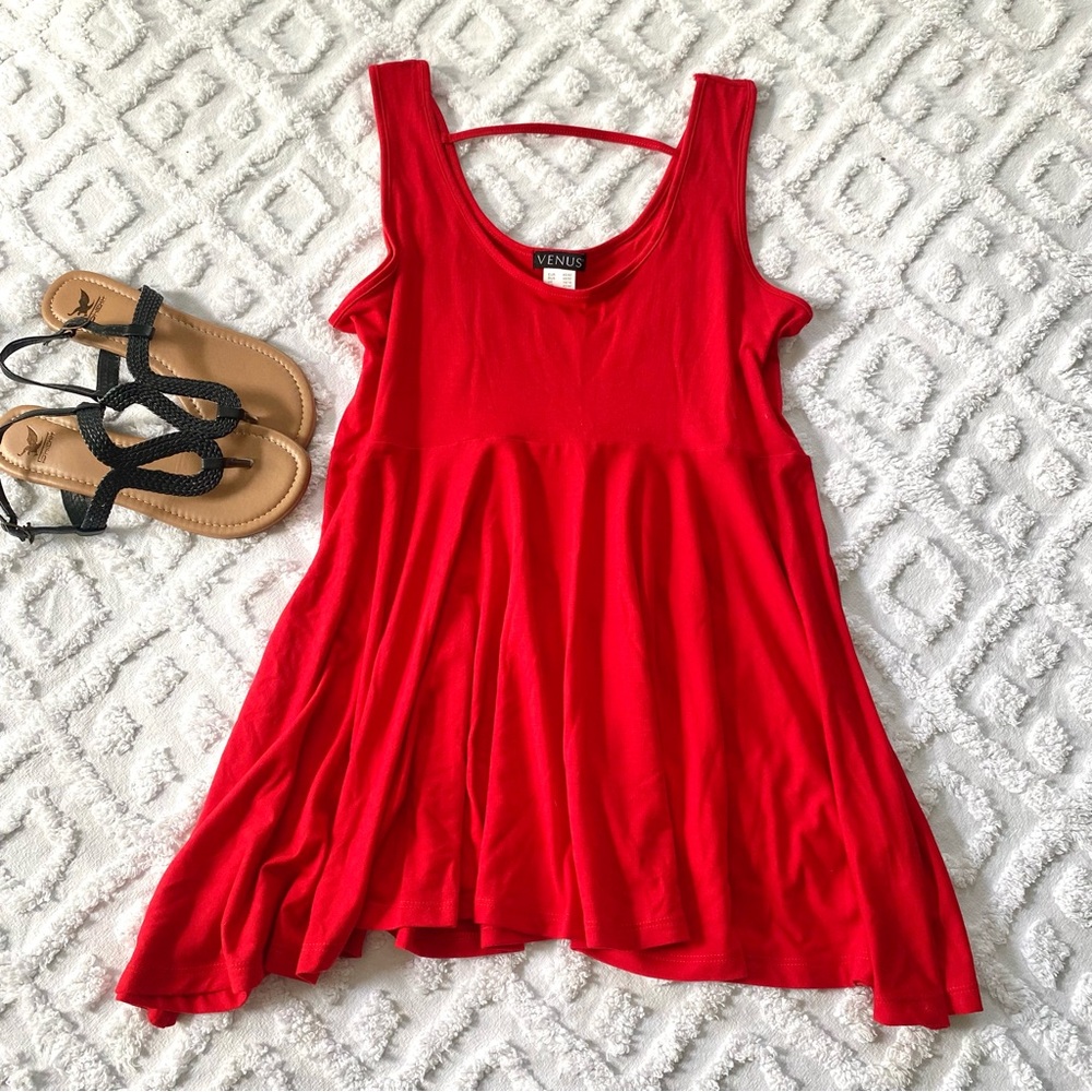 VENUS Red Flare Tank Top